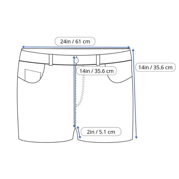 Abercrombie & Fitch The Mom Short High Rise Distressed Denim 24W Light Blue - Picture 3 of 10